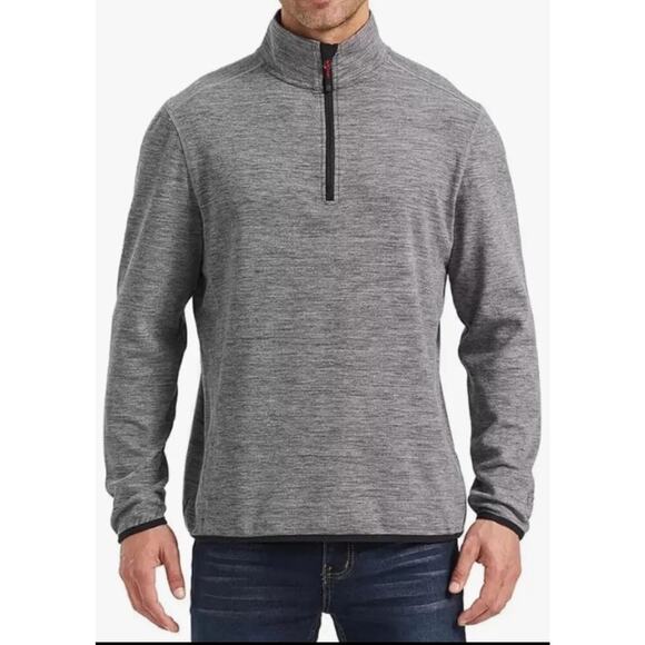 Avalanche Men's 1/4 Zip Fleece Pullover Sweatshirt Gray Large Gorpcore Layering - Picture 1 of 8